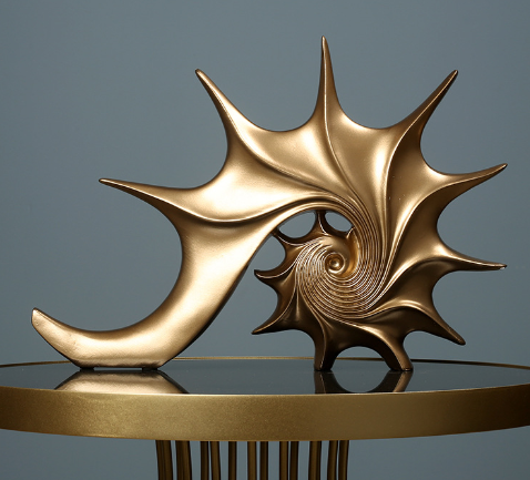 Abstract European Style Seashell Decor Sculpture for Home