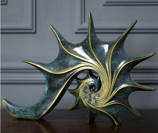 Abstract European Style Seashell Decor Sculpture for Home