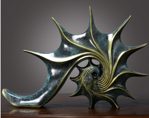 Abstract European Style Seashell Decor Sculpture for Home