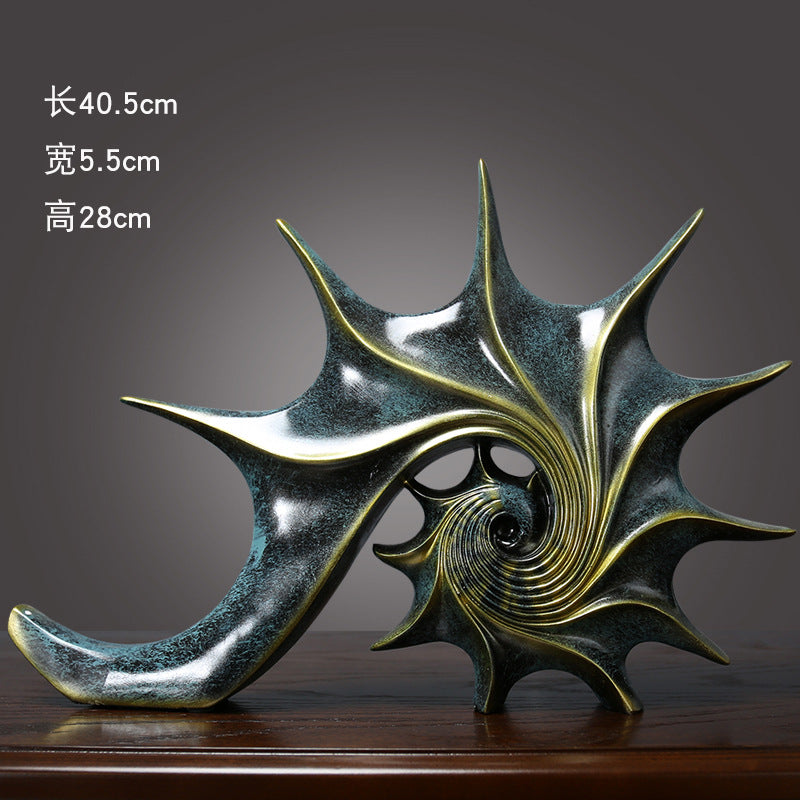 Abstract European Style Seashell Decor Sculpture for Home